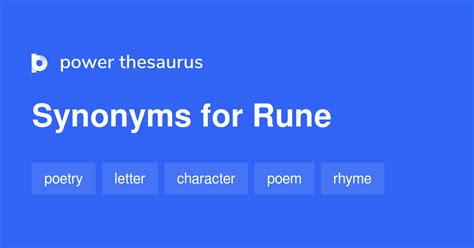 rune synonym|Iba pa.